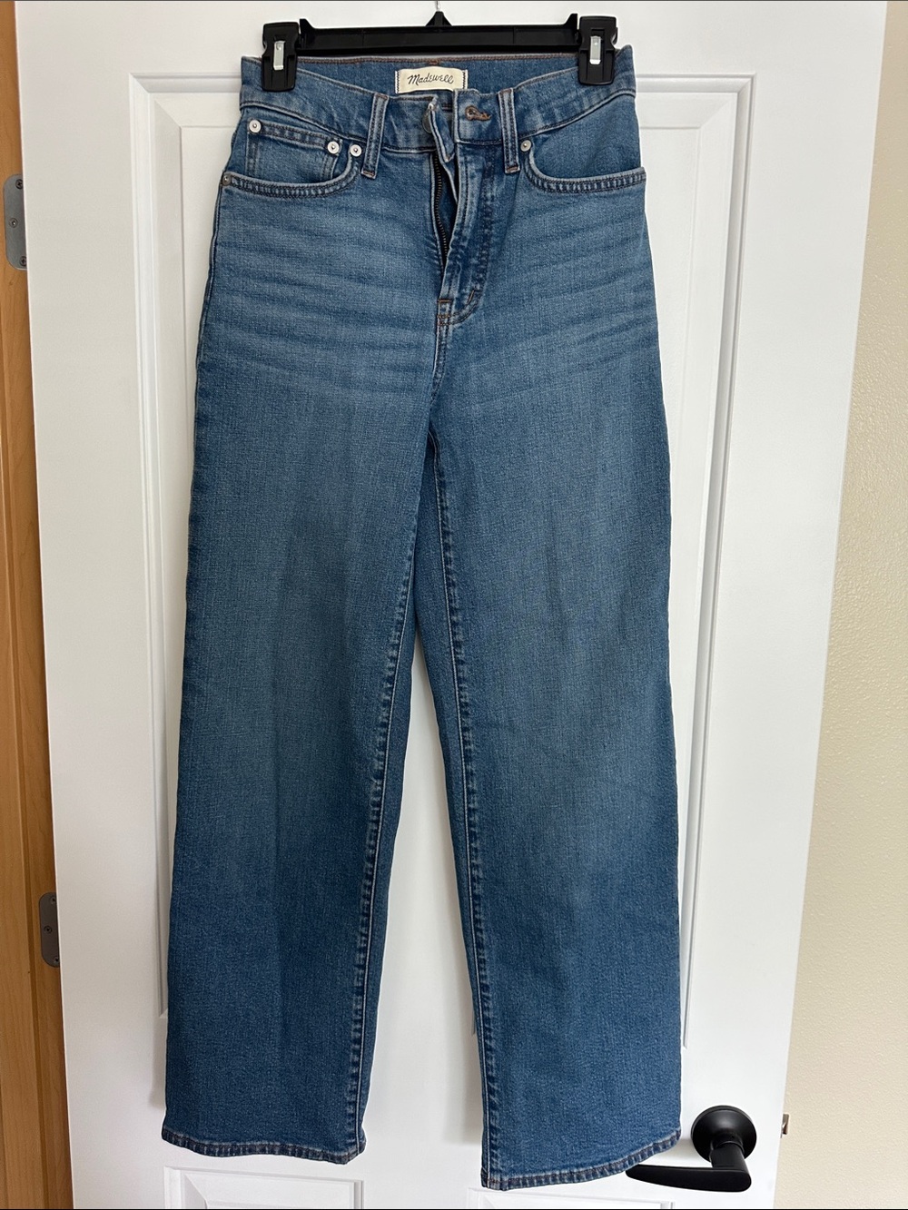 Madewell The Perfect Vintage Wide-Leg Jeans in Medium Blue Denim